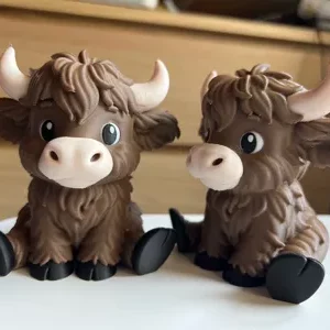 Sitting Highland Cow