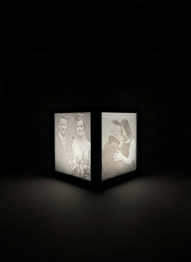 Custom Photo Lithophane - Black and White Box