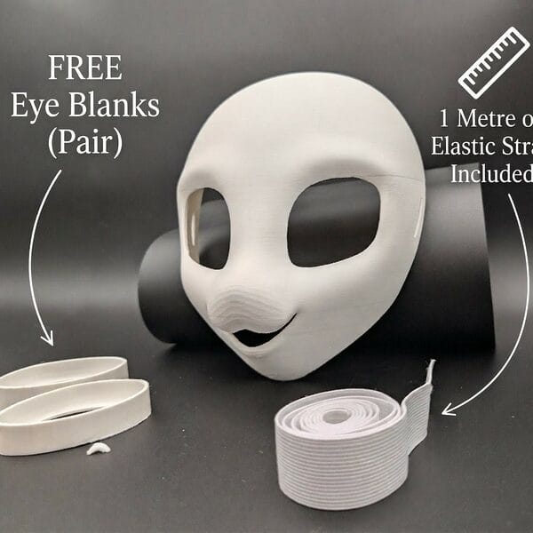 Slim Kemono Fursuit base, with free eye blanks and elastic strap